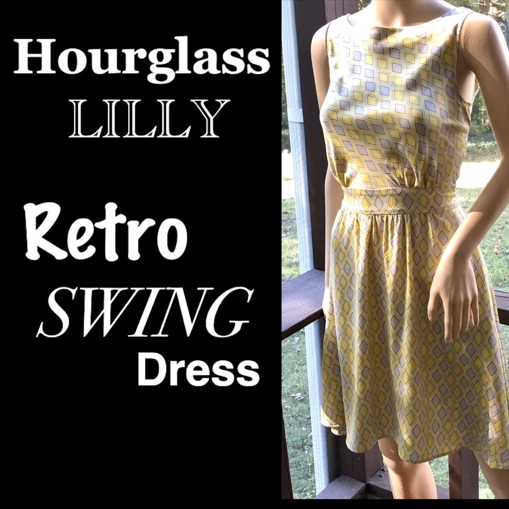 ▪️HOURGLASS LILLY▪️Retro Sateen Pocket Swing Dress